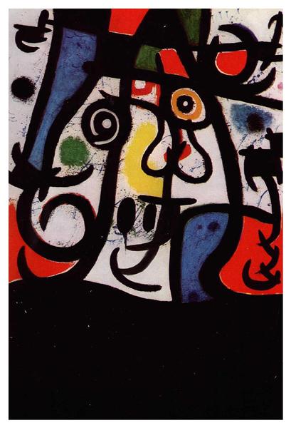 Woman and Birds, 1968 - Joan Miró