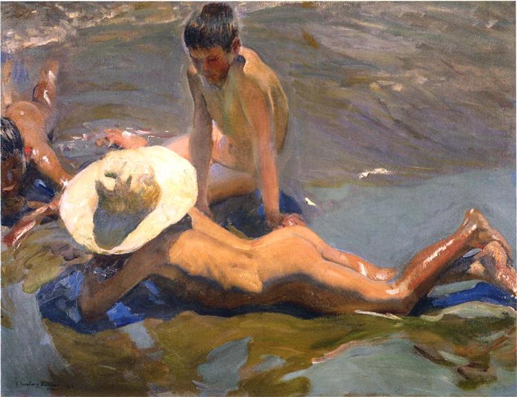 Boys on the Beach, 1908 - Хоакин Соролья