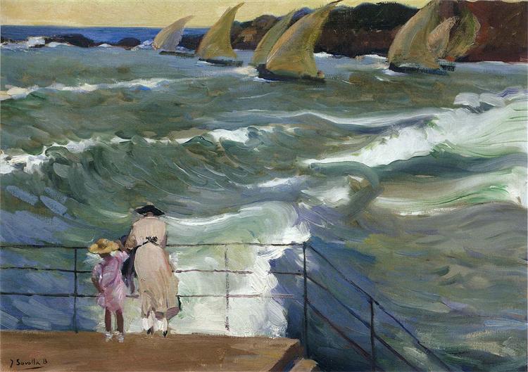 The Waves at San Sebastian, 1915 - Хоакін Соролья