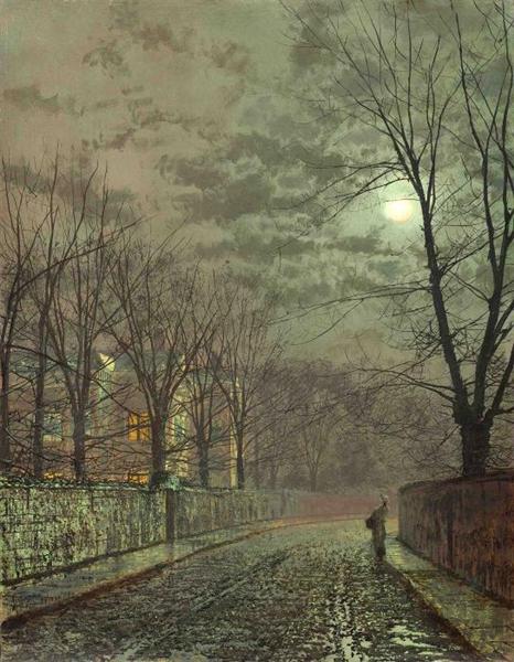 Under the moonbeams, Knostrop Hall - John Atkinson Grimshaw
