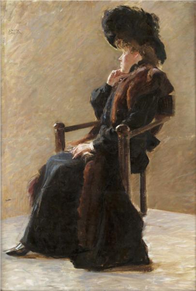 Portrait of an elegant lady - Йон Бауер