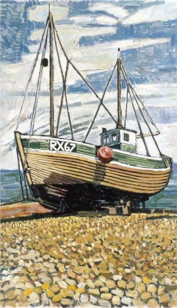 Fishing Boat at Dungeness, 'RX67', 1965 - John Bratby