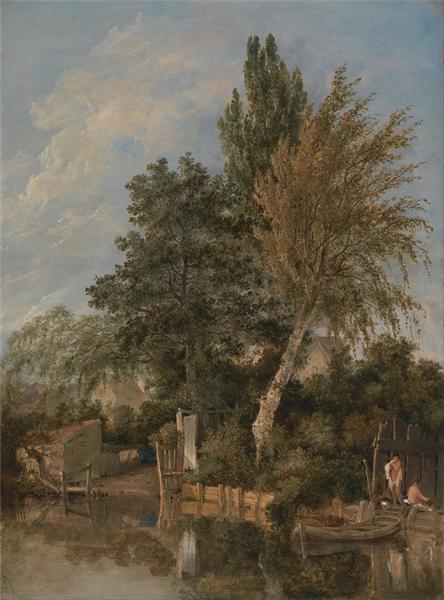 Boys Bathing on the River Wensum, Norwich, 1817 - John Crome