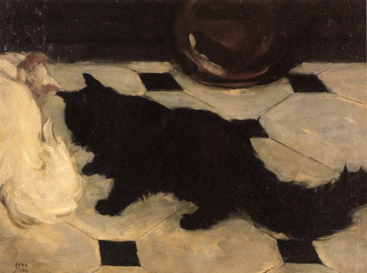 Green's Cat, c.1900 - Джон Френч Слоан