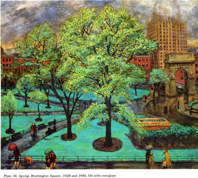 Spring. Washington Square, 1928 - Джон Френч Слоан