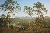 Ben Lomond from Mr Talbot’s Property – four men catching opposums - Джон Гловер