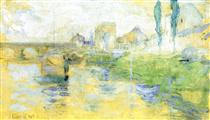 French River Scene - John Henry Twachtman