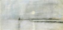 Moonlight, Flanders - John Henry Twachtman