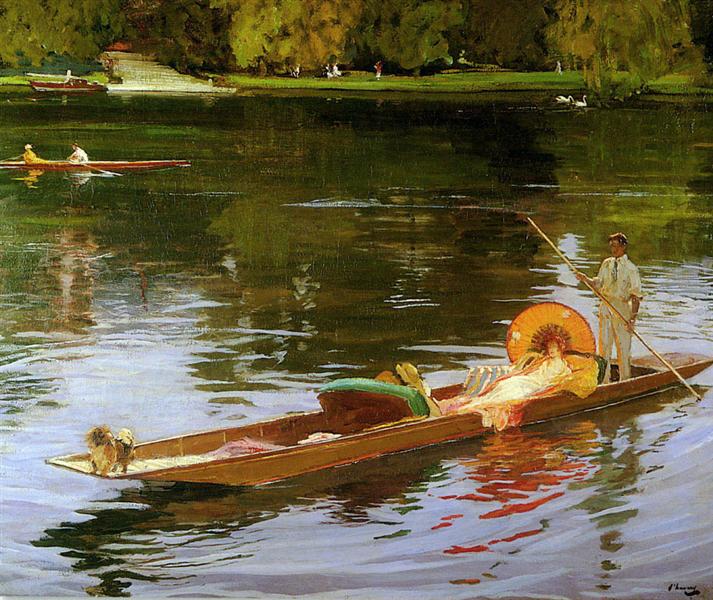 Boating on the Thames, 1890 - Джон Лавери