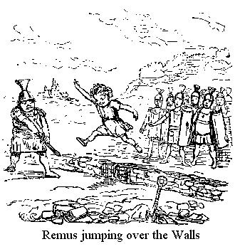 Remus jumping over the Walls - John Leech