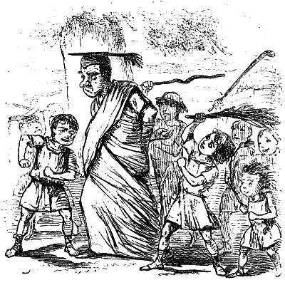 School-boys flogging the Schoolmaster - John Leech