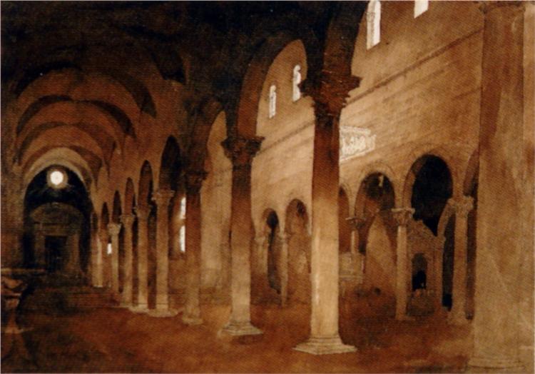 Interior of San Frediano Lucca, 1845 - John Ruskin