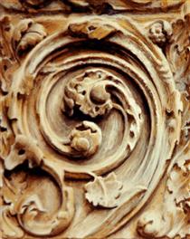 Spiral relief from the north transept door, Rouen Cathedral - 約翰·拉斯金