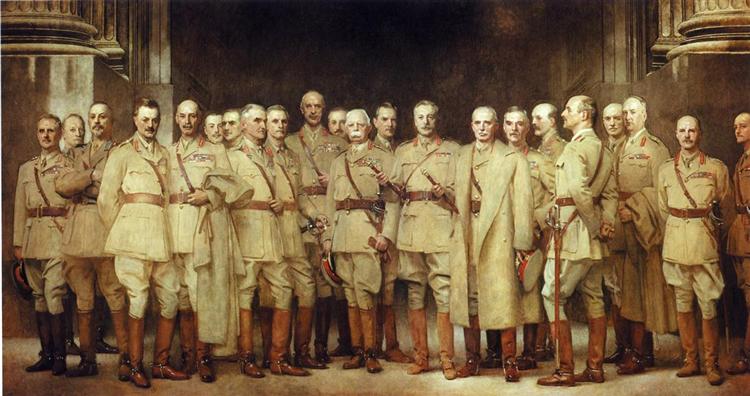 Высшие офицеры Первой мировой войны, 1920 - 1922 - Джон Сингер Сарджент