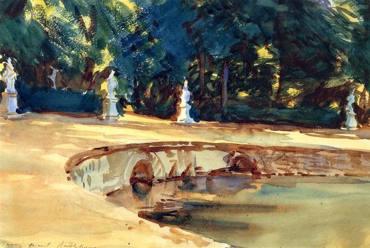 Pool in the Garden of La Granja, 1912 - Джон Сингер Сарджент