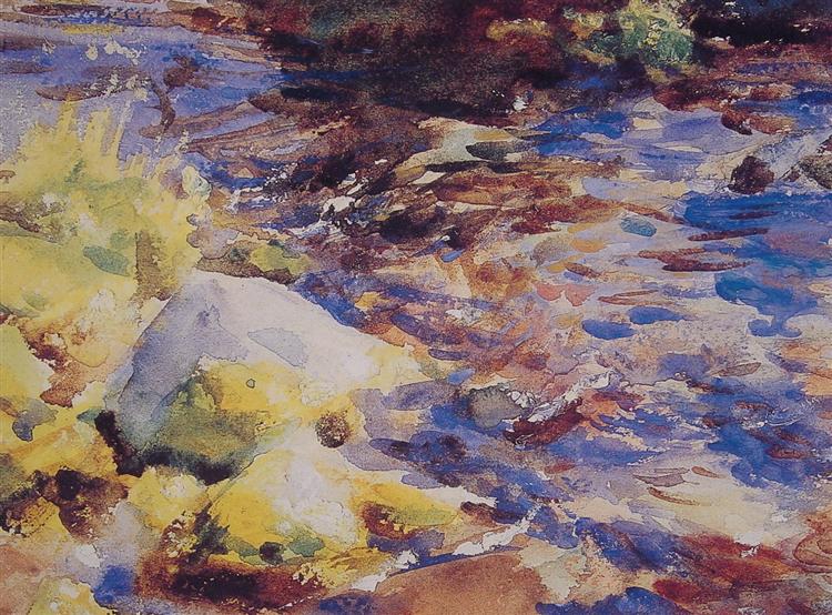 Reflections Rocks and Water, c.1908 - c.1910 - Джон Сингер Сарджент