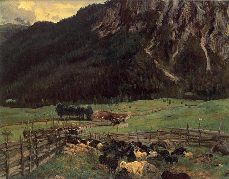 Sheepfold in the Tirol, 1915 - Джон Сінгер Сарджент