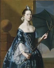 Portrait of Mrs. Benjamin Pickman (Mary Toppan) - John Singleton Copley