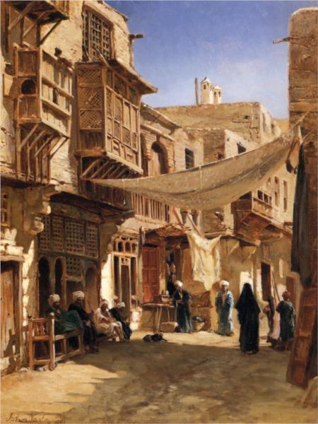 Street in Boulaq near Cairo, 1881 - John Varley II