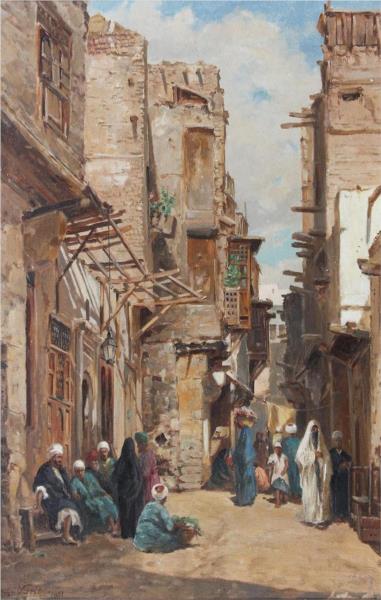 Street Scene, Cairo, 1881 - John Varley II