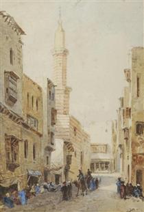 Street Scene, Cairo (also known as A North African Street) - John Varley II