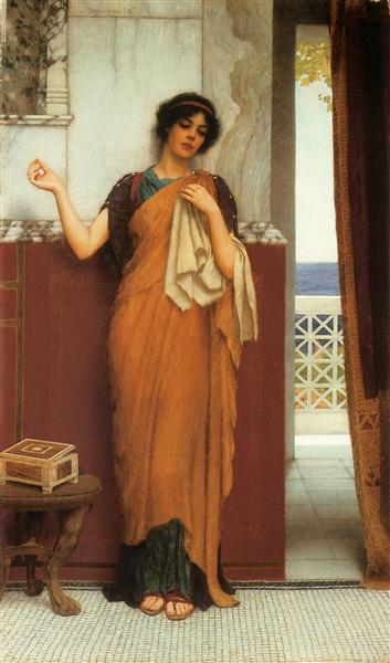 A Stitch in Time (Idle Thoughts), 1898 - John William Godward