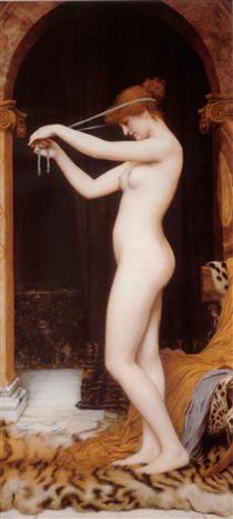 Venus Binding her Hair - Джон Уильям Годвард