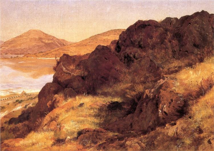 Peñascos del cerro de Atzacoalco, 1874 - Хосе Марія Веласко