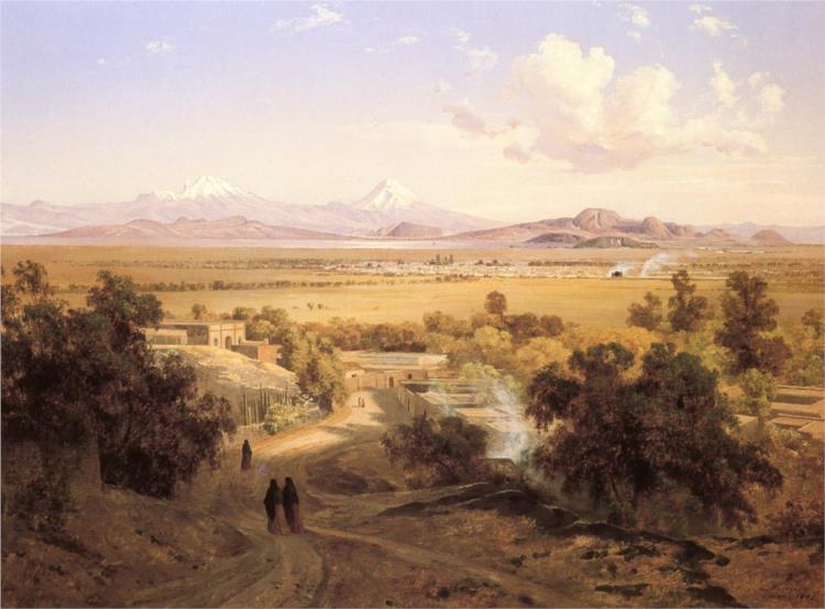 Valle de México desde el cerro de Tepeyac, 1895 - Хосе Мария Веласко