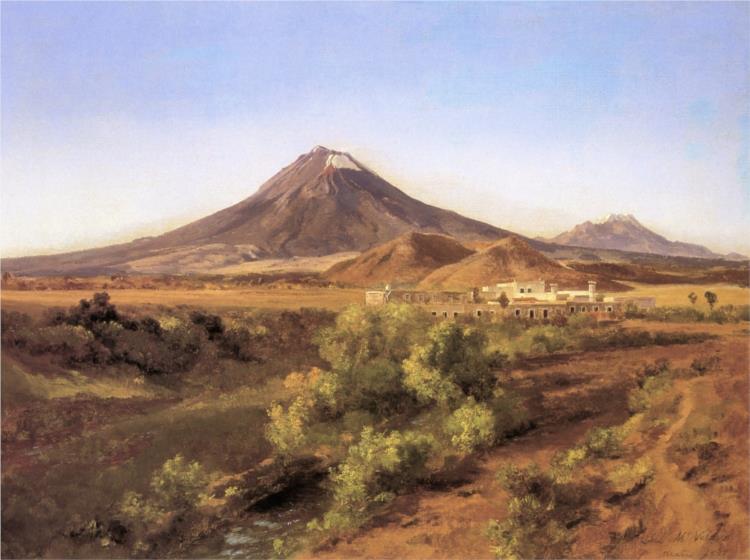 Vista de la fárica de hilados La Carolina, 1880 - José María Velasco Gómez