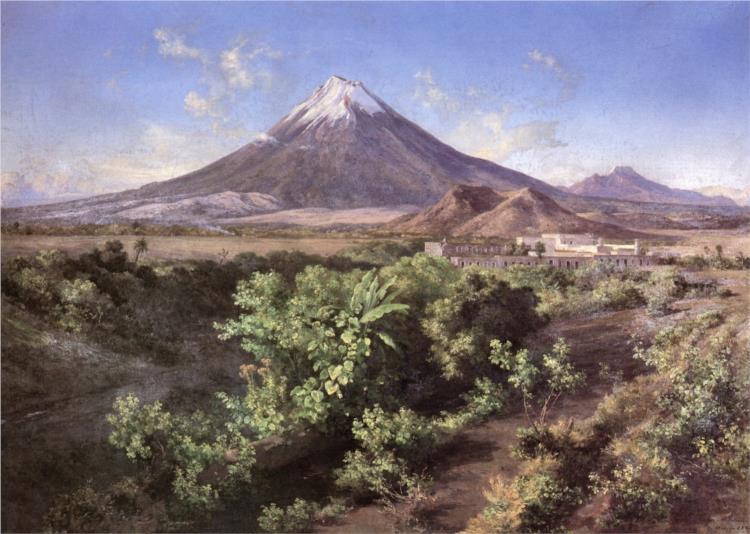 Vista de la fárica de hilados La Carolina, 1887 - Хосе Мария Веласко