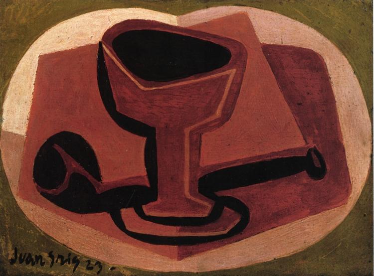 Pipe and Glass, 1923 - Хуан Грис
