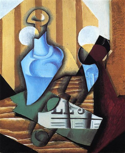 Still Life with Bottle and Glass, 1914 - Хуан Грис