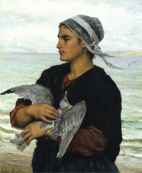 The Wounded Sea Gull, 1878 - Жюль Бретон