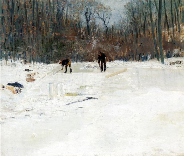 The Ice Cutters, 1895 - Джулиан Олден Вейр