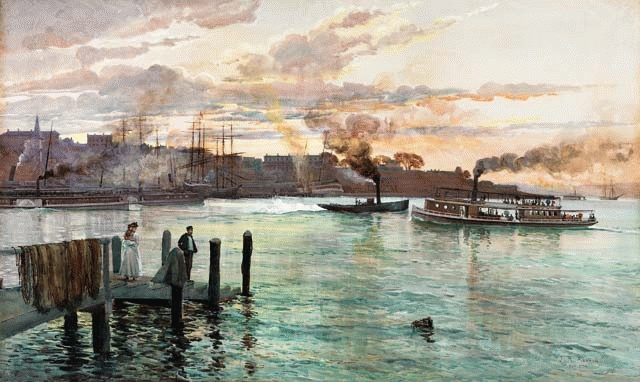 Circular Quay, Sydney, 1888 - Julian Ashton