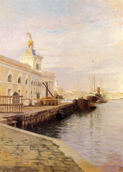 View Of Venice (The Dogana), 1907 - Julius Stewart