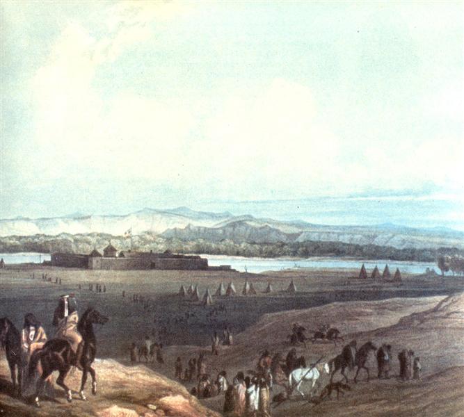 Fort Union on the Missouri - Karl Bodmer