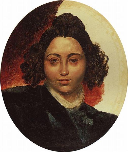 Портрет баронессы И.И.Клодт, жены скульптора П.К.Клодта, 1839 - Карл Брюллов