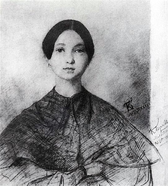 Портрет Ю. П. Соколовой, сестры художника, 1836 - Карл Брюллов