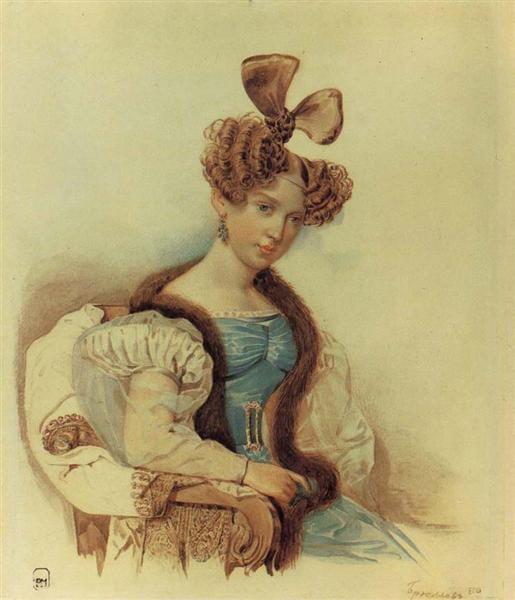 Портрет С. А. Шуберт, 1830 - Карл Брюллов
