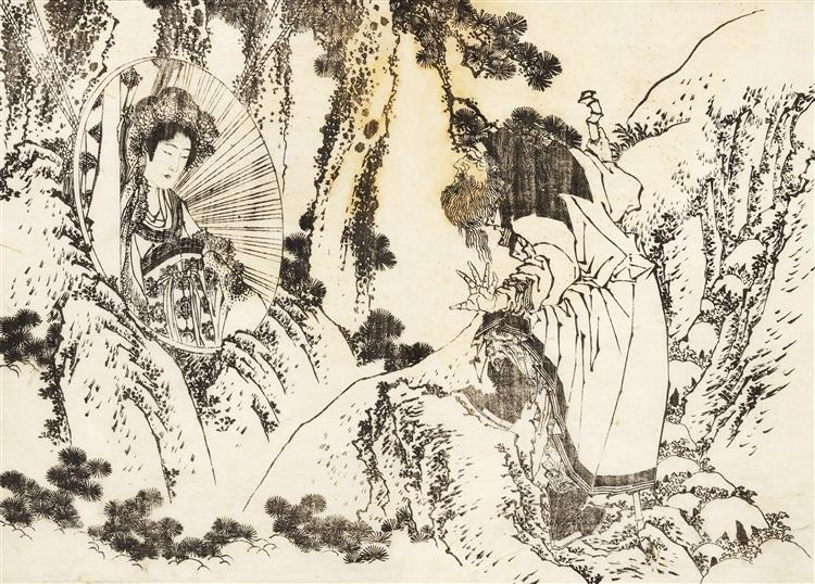 Oiran, a special beautiful courtesan - Hokusai