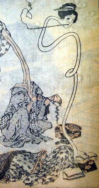 Rokurokubi - Hokusai