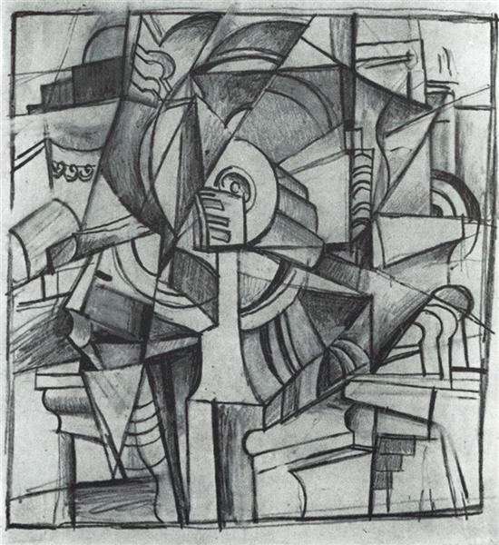 Cubo-Futurist Composition, 1912 - 馬列維奇