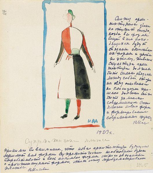 Suprematic dress, 1923 - Kazimir Malévich