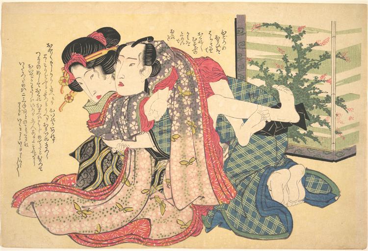 A Couple Locked in an Embrace, 1825 - Keisai Eisen