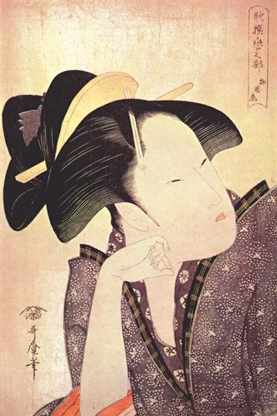 Pensive love - Utamaro