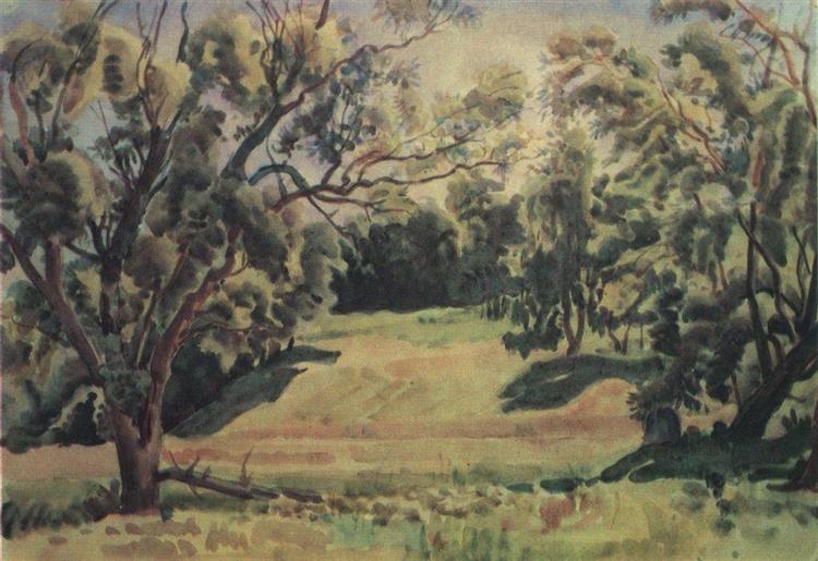 Woodland scene near Tarusa, c.1935 - Konstantin Bogaevsky