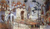 Boris Godunov.Coronation - Konstantín Korovin