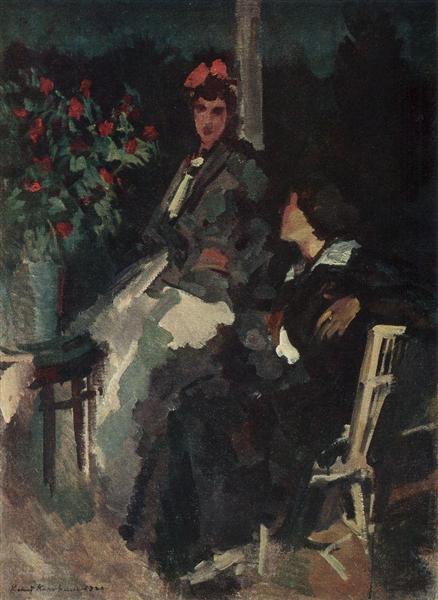 On the terrace, 1920 - Konstantín Korovin